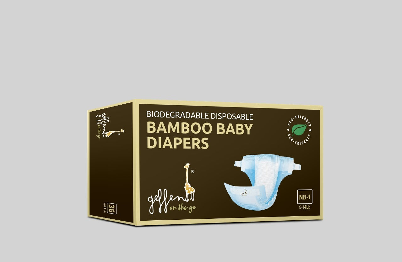 Geffen Bamboo Baby Diapers – Size Newborn–1 (8–14 lbs)