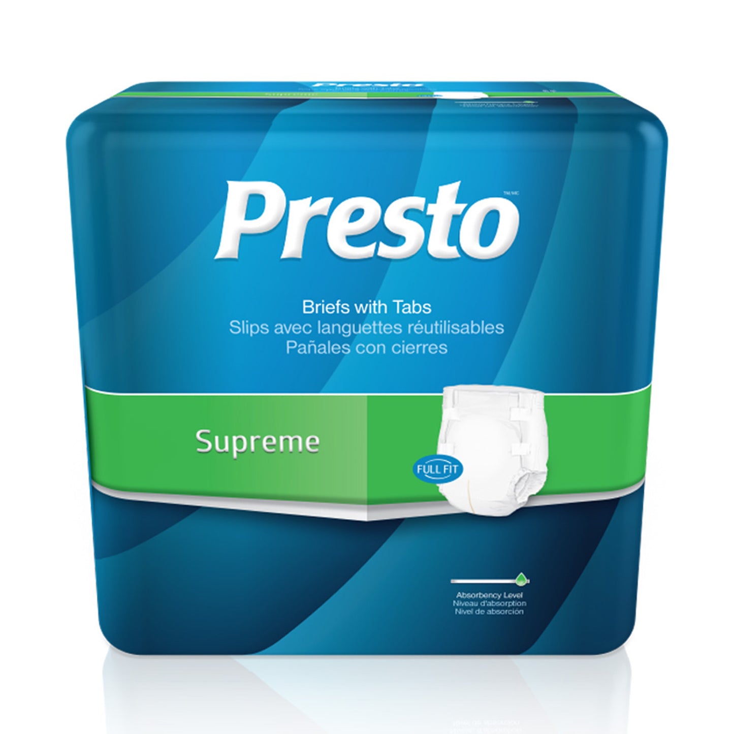 Presto Supreme Classic Protective Unisex Underwear, Adult Bariatric XXX-Large, 78" - 95" Maximum Absorbency, 32 Count (4 Bags of 8)