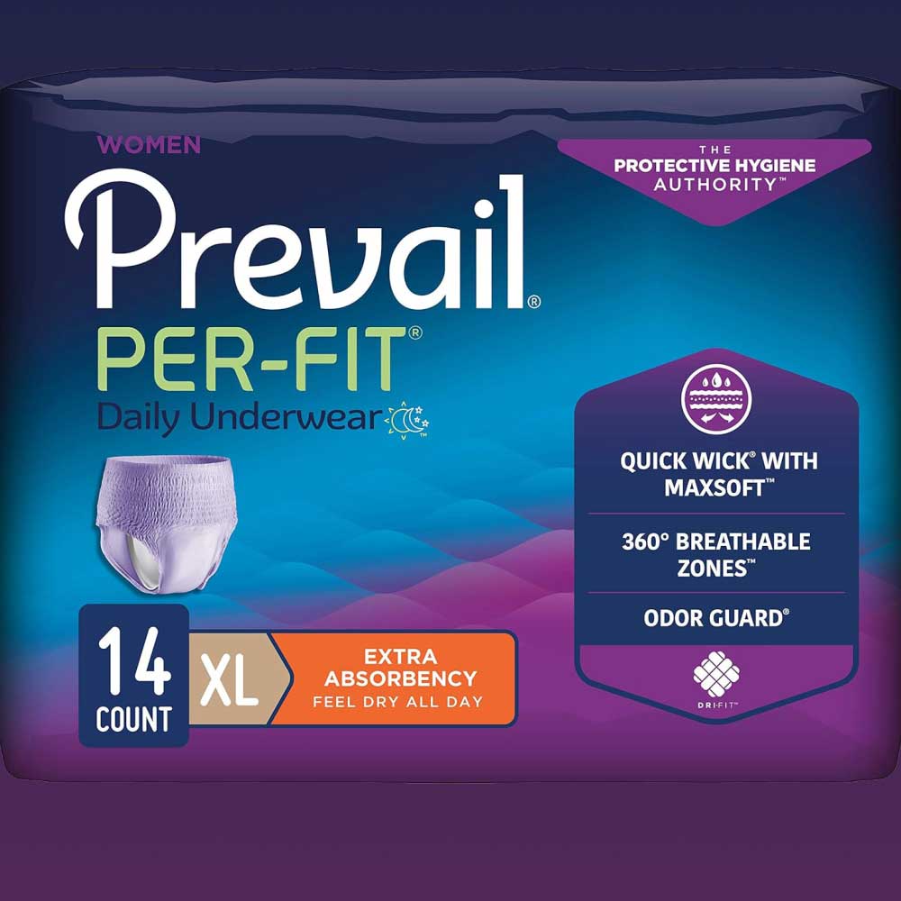 Prevail Incontinence Per-Fit Protective Underwear, Extra Large, 14 count