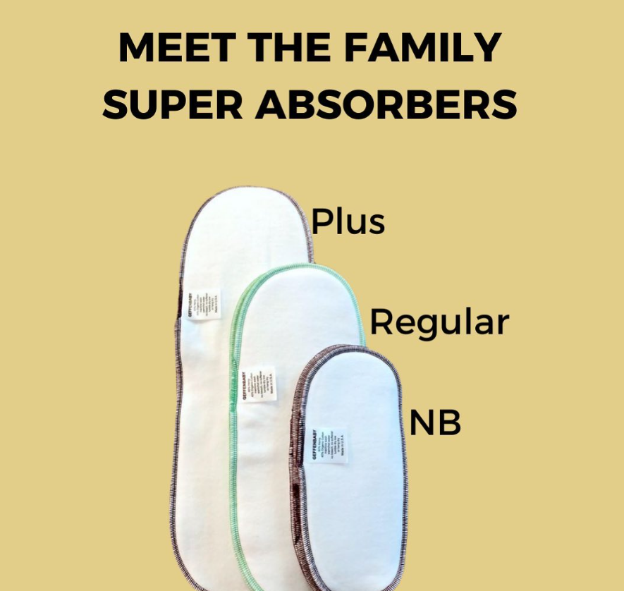Super Absorbers Newborn Reusable Diaper Inserts