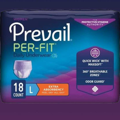 Prevail Incontinence Per-Fit Protective Underwear, Large, 18 count