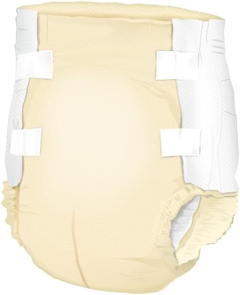 Presto Supreme Unisex Briefs with Tabs, X-Large, 59"-64" Waist, Yellow, 60 Count (4 Bags of 15)